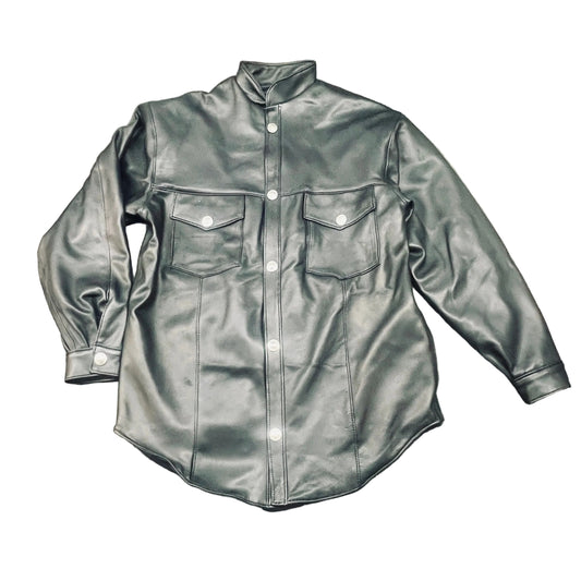 Men's Stand -up Collar Buffalo Nickel Snap Front Long Sleeve Shirt