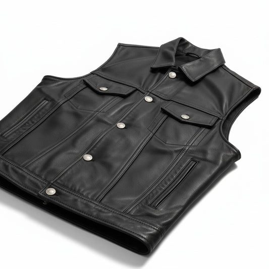 Men's •Levi Collared • Buffalo Nickel Snap Front  Pocket Vest