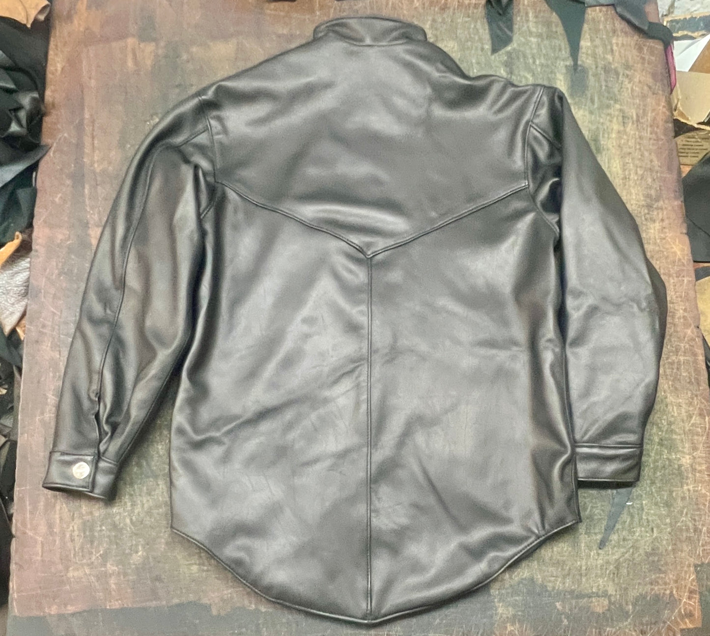 Men's Stand -up Collar  Buffalo Nickel Snap Front  Long Sleeve Shirt