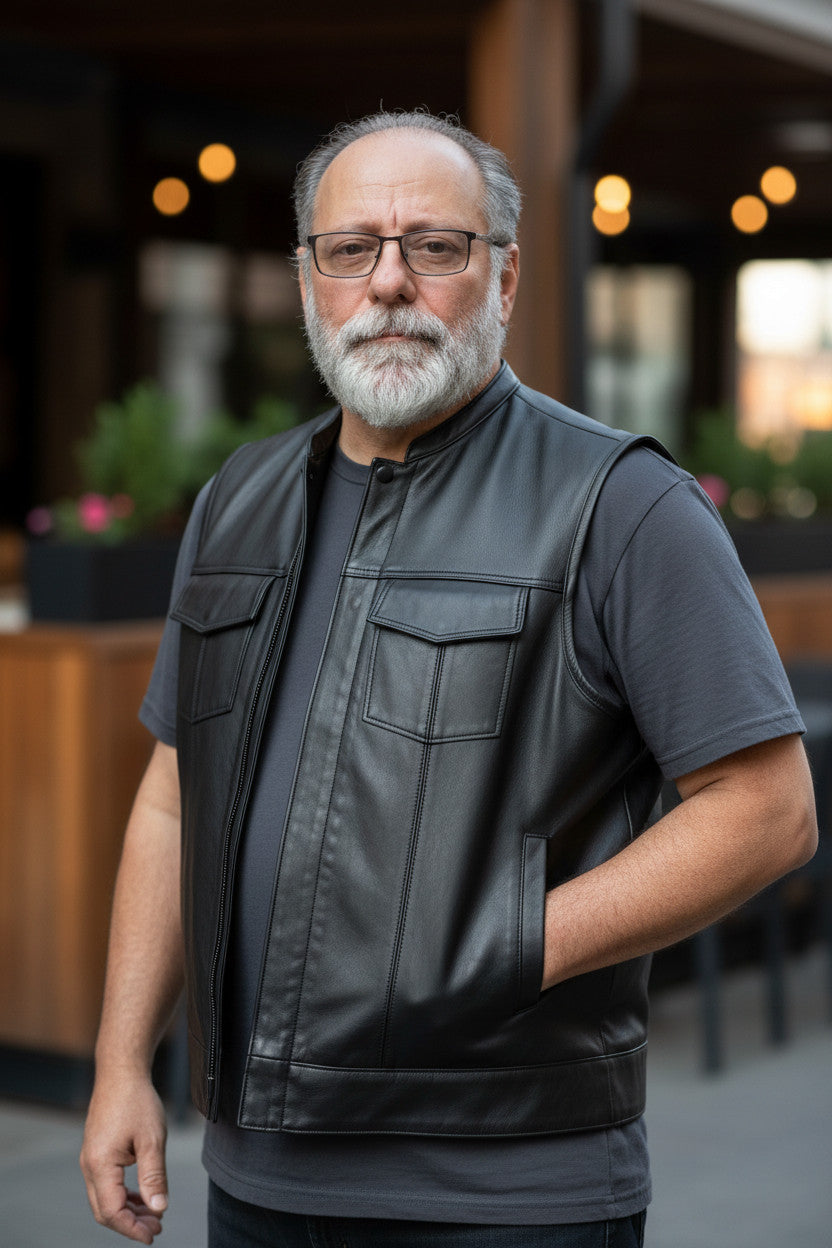 Men's •Collared Club #75• Zipper Front Pocket Vest