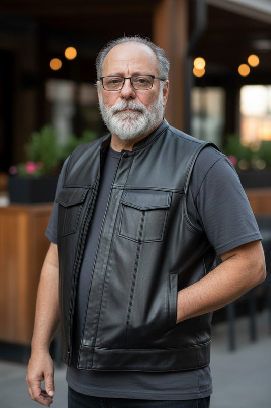 Men's •Collared Club #75• Zipper Front Pocket Vest