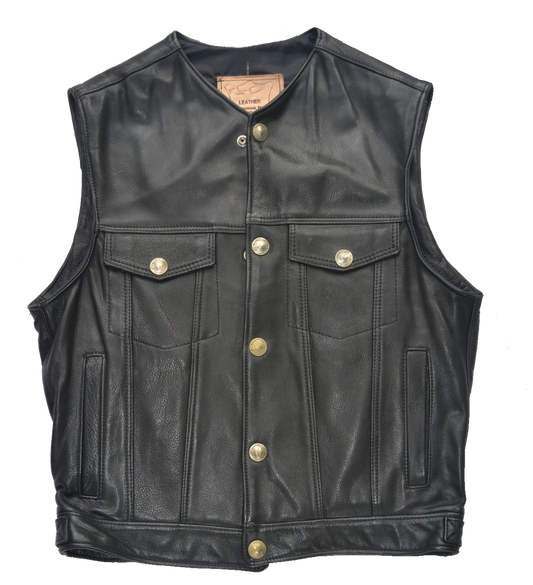 Men's •Levi• Black Leather Vest